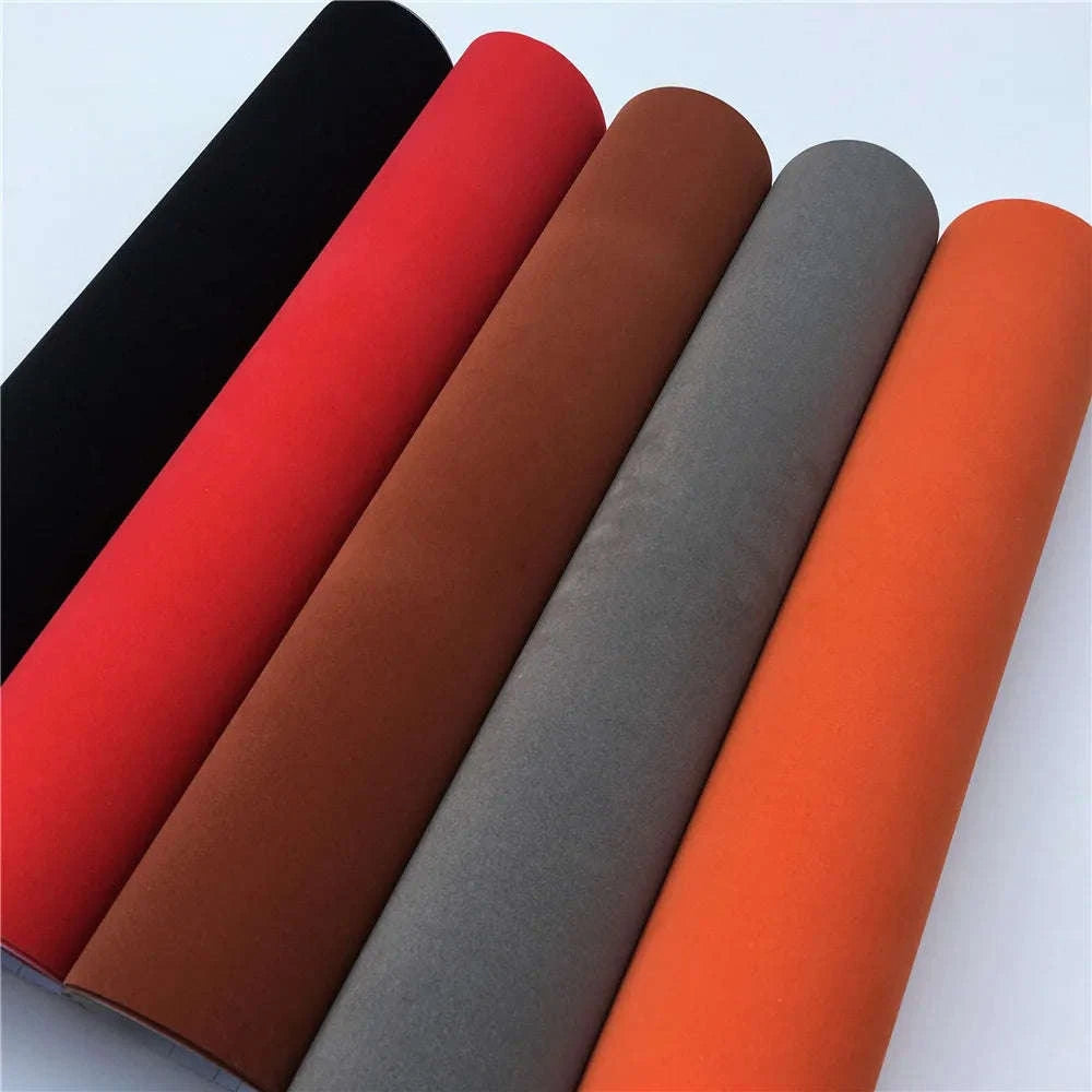 Suede Velvet Vinyl Wrap Film for Vehicle Interior-Brown / 40X135 CM