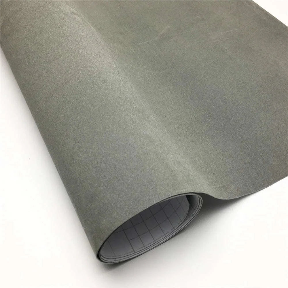 Suede Velvet Vinyl Wrap Film for Vehicle Interior-Brown / 40X135 CM