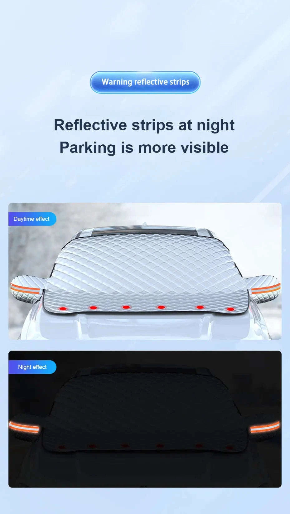 Summer Windshield Cover UV Reflective Sun Shade Waterproof-Large