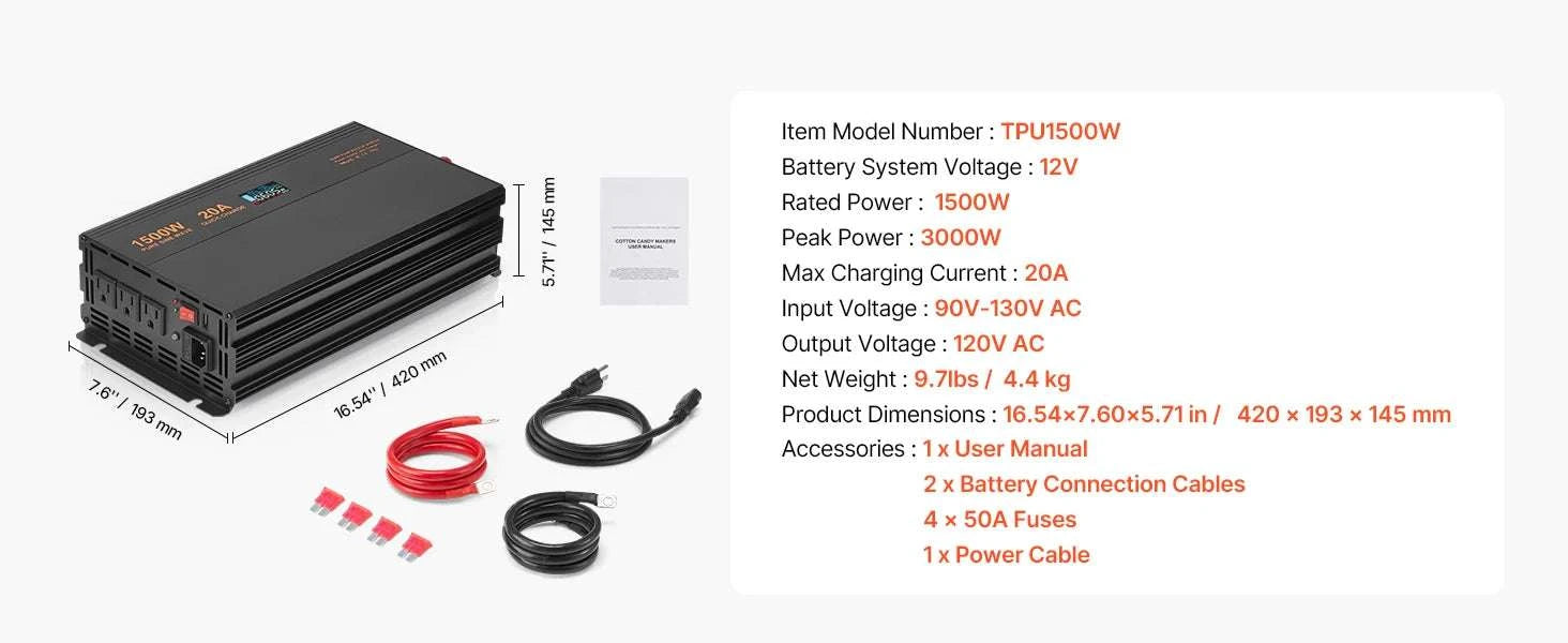 Sump Pump Battery Backup System 1500W / 3000W Auto Switch-3000W / United States