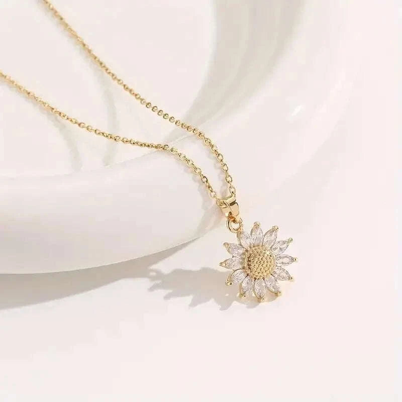 Sunflower Necklace Pendant-1set
