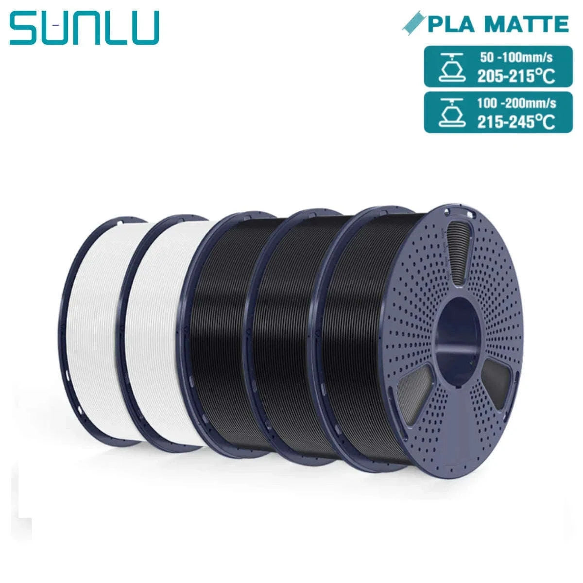 SUNLU PLAmatte 1.75mm 3D Filament for Clean, Matte Prints-5 Blue / GERMANY