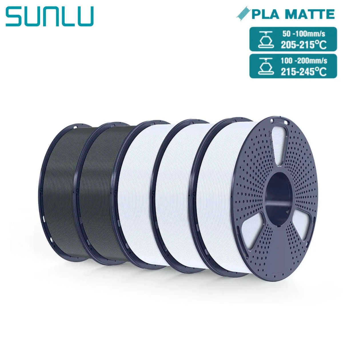 SUNLU PLAmatte 1.75mm 3D Filament – Matte Finish & Precision Printing-5 Red / GERMANY