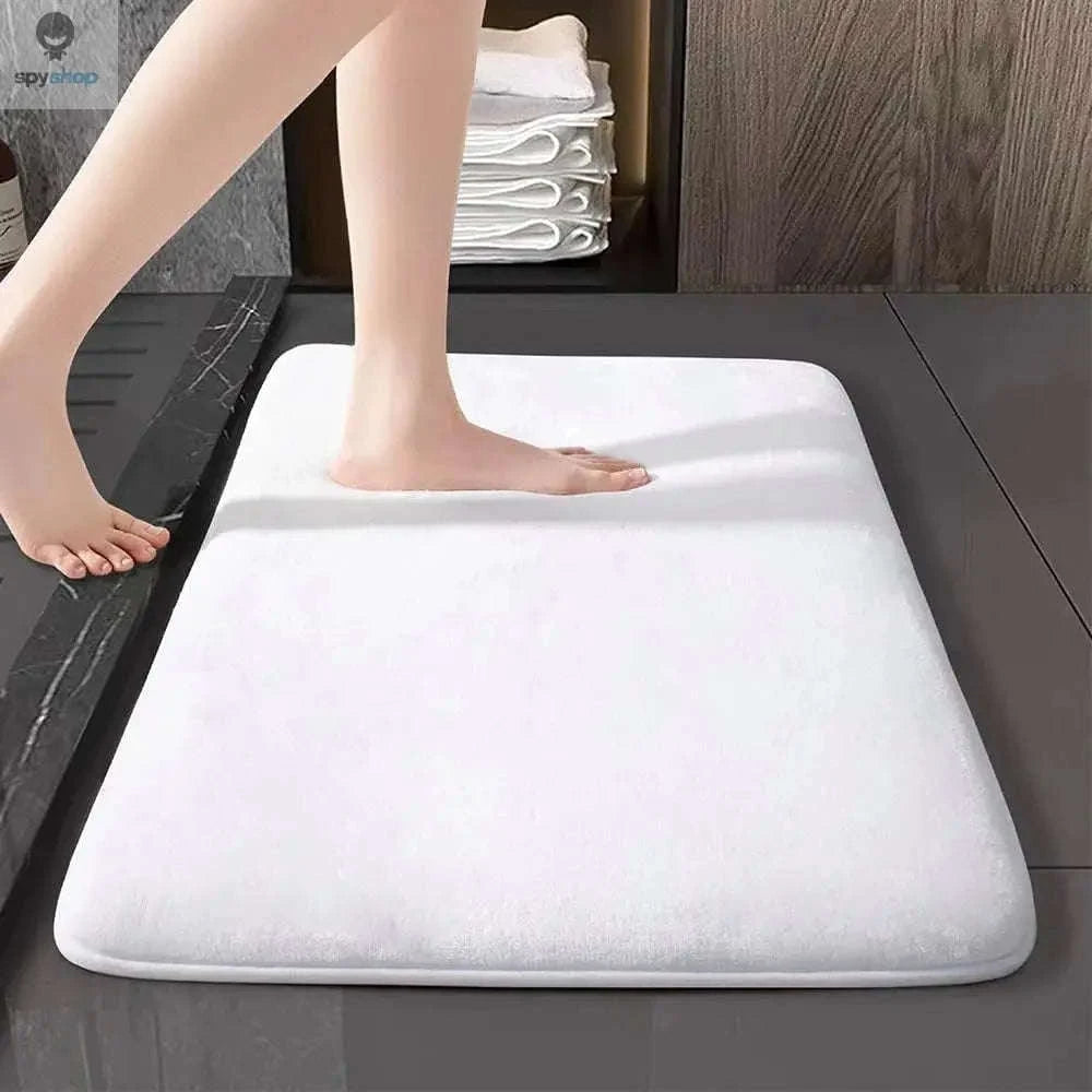 Super Absorbent Bath Mat – Coral Velvet Comfort and Non‑Slip Stability-01 white / 60cm x 200cm
