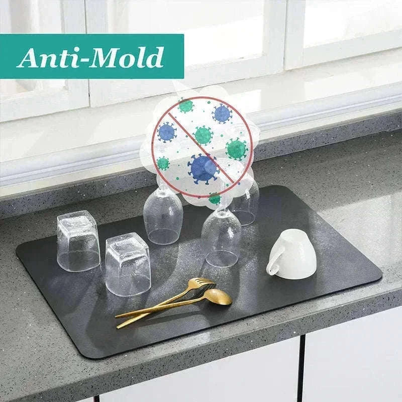 Super Absorbent Diatom Mud Drying Mat for Cleaner Countertops-Summer Monsoon / 60x50cm