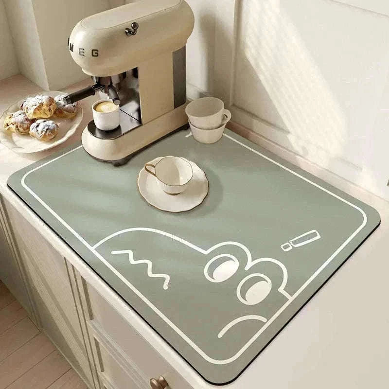 Super Absorbent Diatom Mud Drying Mat for Cleaner Countertops-Summer Monsoon / 60x50cm