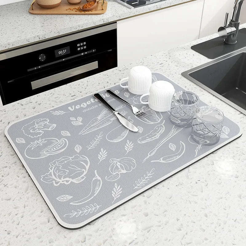 Super Absorbent Diatom Mud Drying Mat-Summer Monsoon / 60x50cm