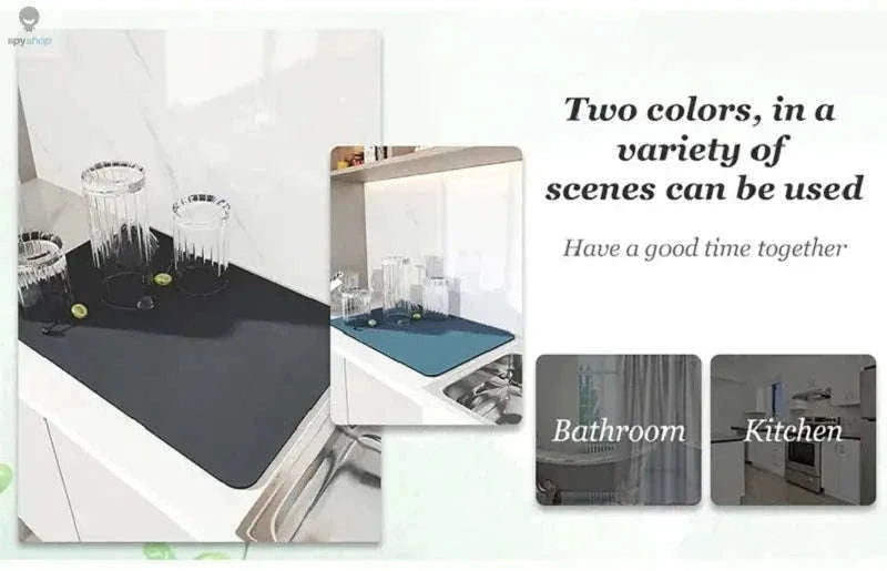 Super Absorbent Kitchen Drying Mat with Non-Slip Moisture Control-