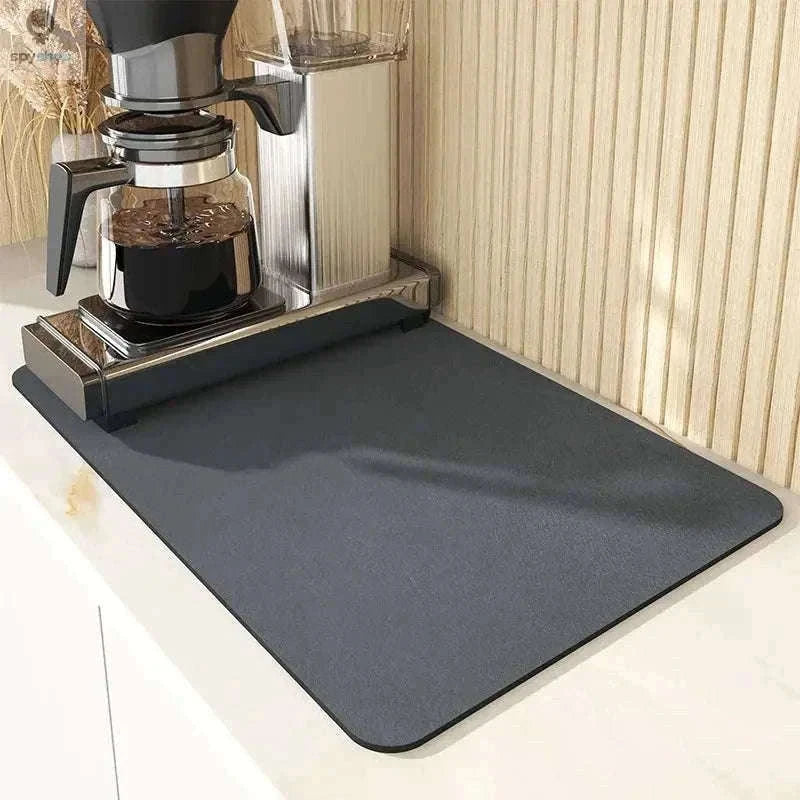 Super Absorbent Kitchen Drying Mat with Non-Slip Moisture Control-black-2PCS / 20X30CM