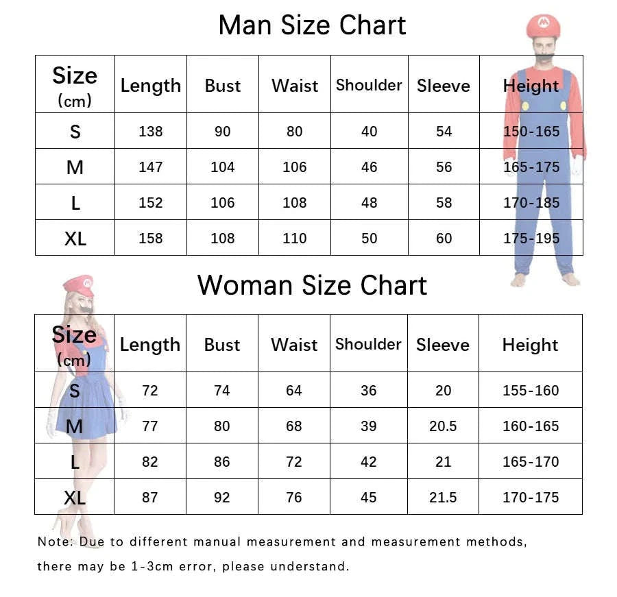 Super Mario Luigi Costume Set for Adults-Woman Green Suit / L