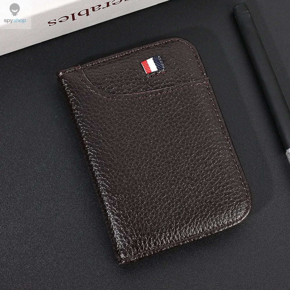 Super Slim PU Leather Card Wallet for Everyday Carry-black