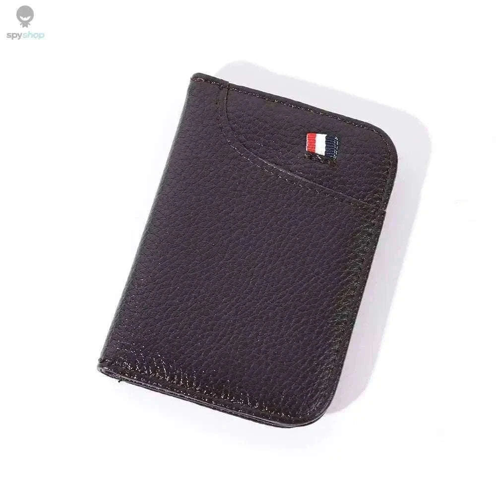 Super Slim PU Leather Card Wallet for Everyday Carry-black