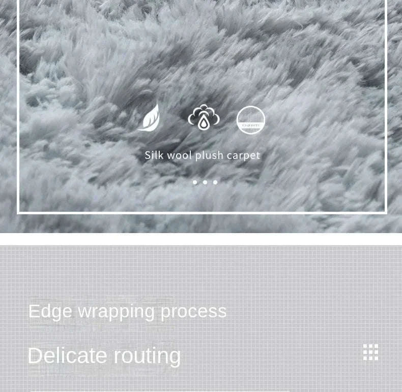 Super Soft Plush Round Rug Mat-blue / 100x100cm