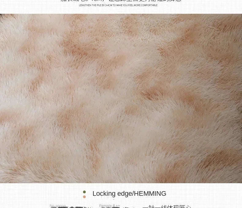 Super Soft Plush Round Rug Mat-blue / 100x100cm