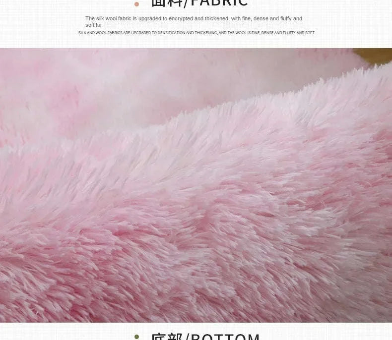 Super Soft Plush Round Rug Mat-blue / 100x100cm