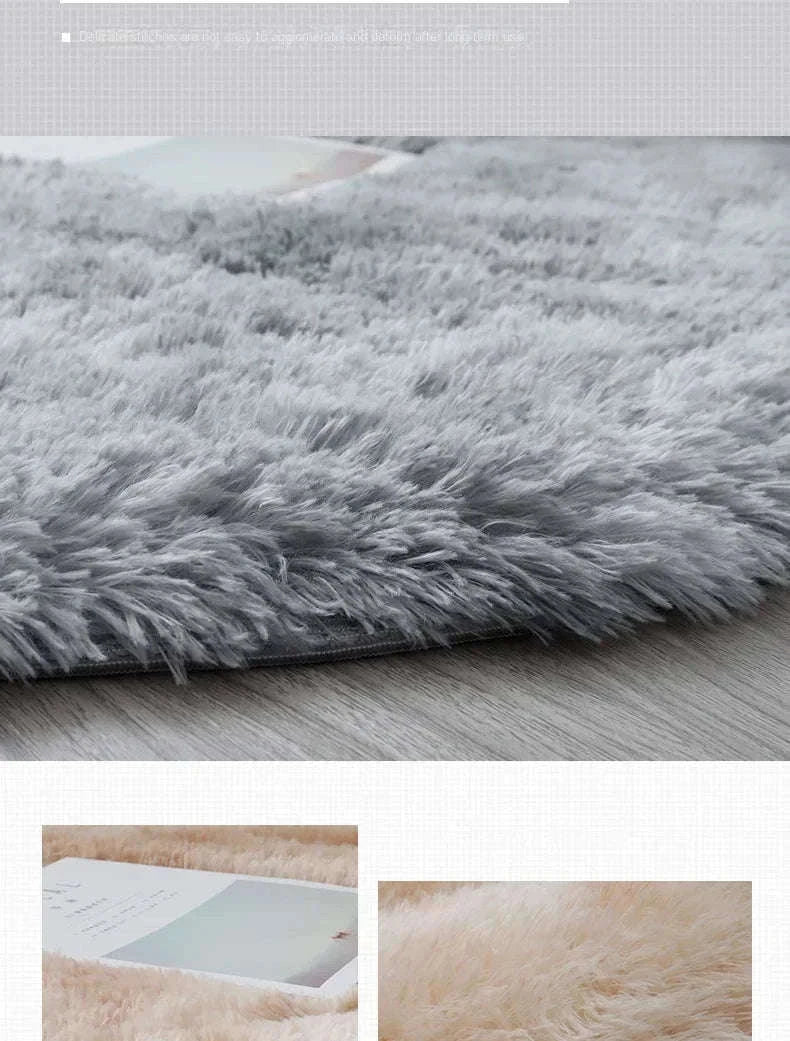Super Soft Plush Round Rug Mat for Cozy Home Comfort-blue / 100x100cm