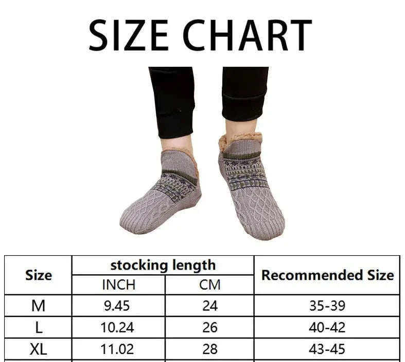 Super Warm Non-slip Floor Socks for Cozy Winter Comfort-Grey / 43-45(28cm)
