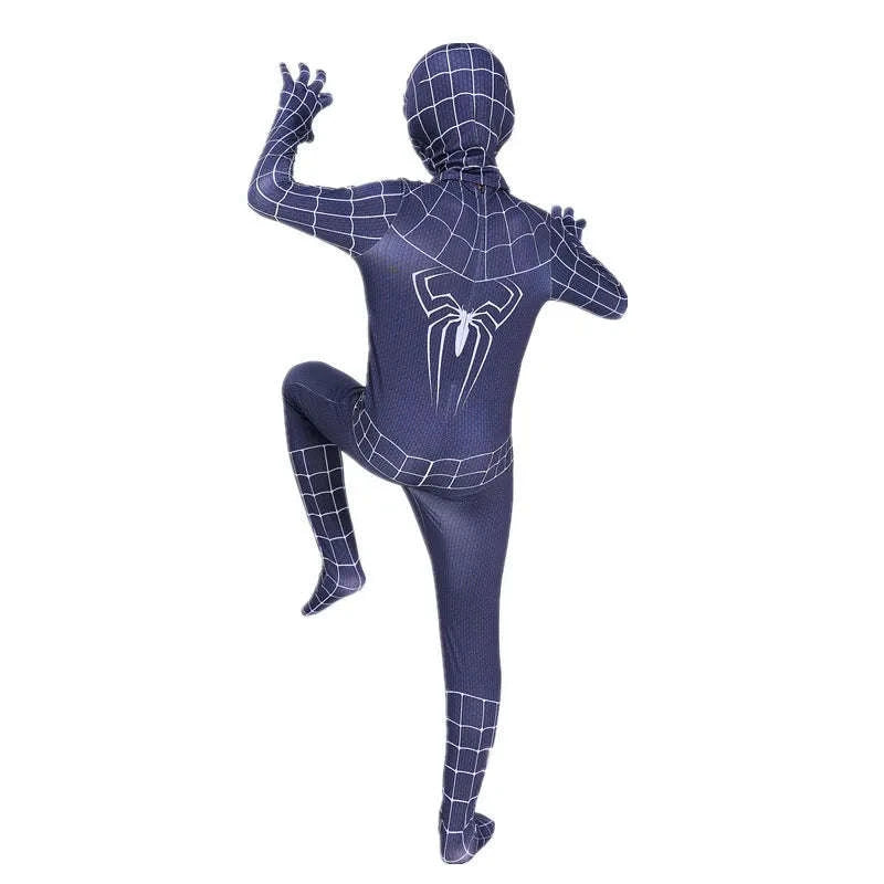 Superhero Black Spider Jumpsuit Costume-120 / 01