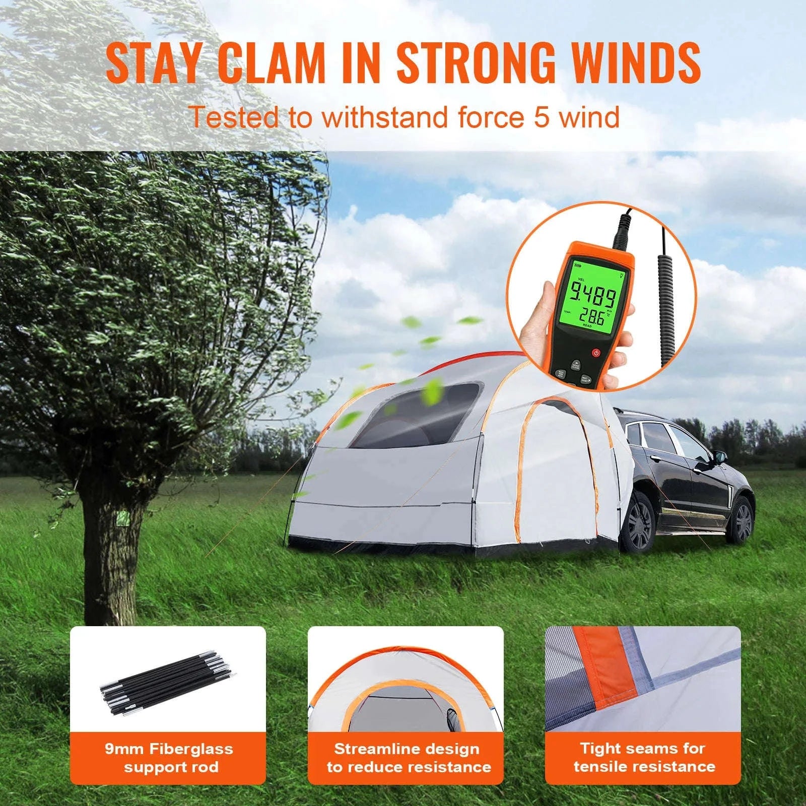 SUV Camping Tent Attachment for Rear Hatch-United States