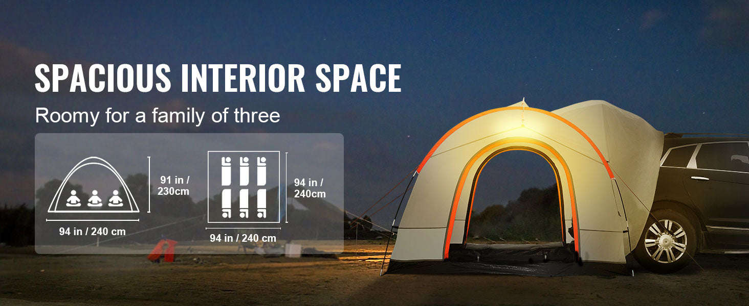SUV Camping Tent Attachment for Rear Hatch-United States