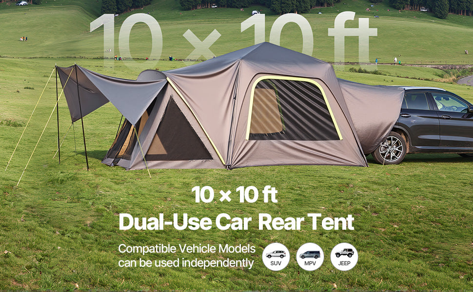 SUV Camping Tent with Awning – Waterproof Double Layer for 5–8