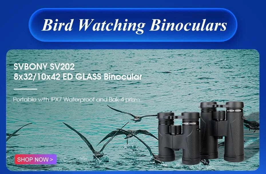 SV47 Waterproof Binoculars 8x/10x Wide View for Birdwatching & Travel-8X42mm
