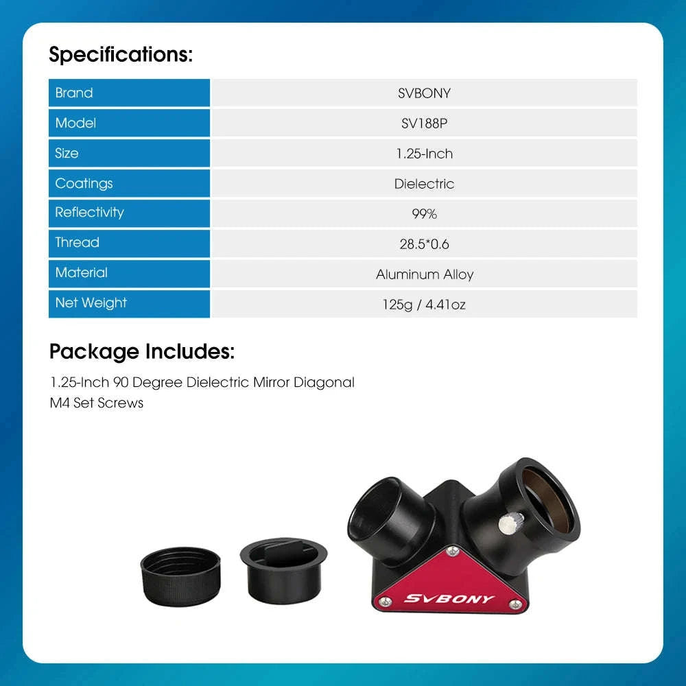 SVBONY SV188P 1.25" Dielectric Mirror Diagonal 90°-SV188P