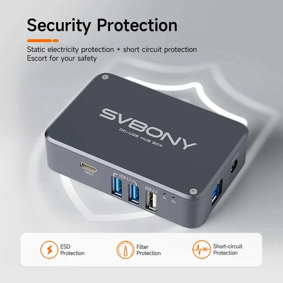 SVBONY SV241 Astronomy DC + USB Hub Power Adapter for Astrophotography-SV241X2 / CN