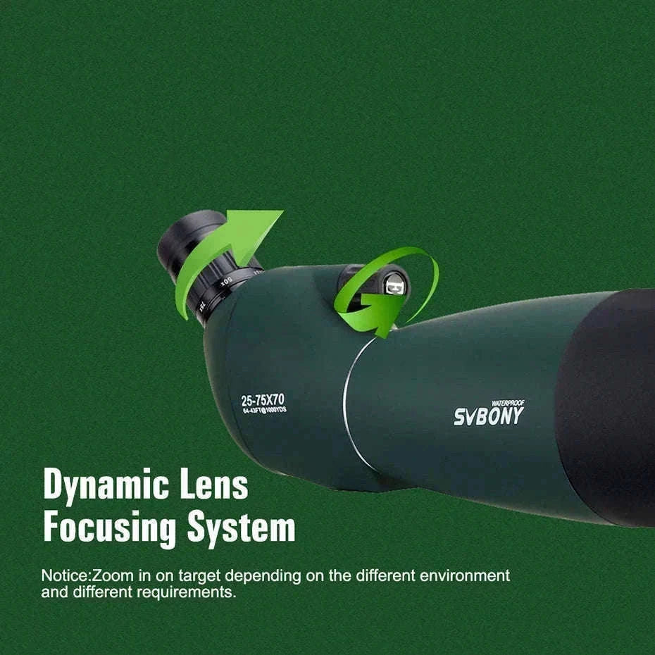 SVBONY SV28 25-75x70 Spotting Scope for Clear Distance Viewing-Black 25-75X70