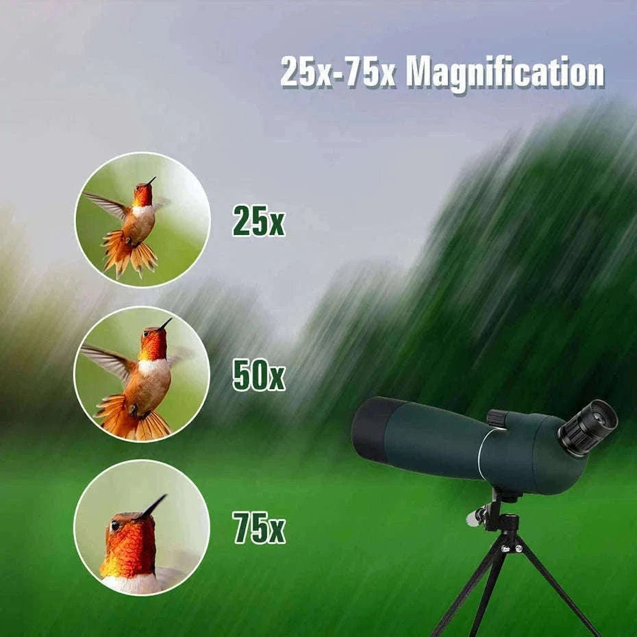 SVBONY SV28 25-75x70 Spotting Scope for Clear Distance Viewing-Black 25-75X70