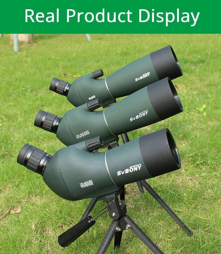 SVBONY SV28 25-75x70 Spotting Scope for Clear Distance Viewing-Black 25-75X70