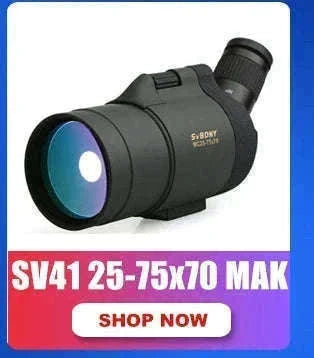 SVBONY SV28 25-75x70 Spotting Scope for Clear Distance Viewing-Black 25-75X70