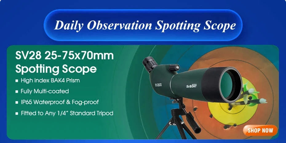 SVBONY SV28 Spotting Scope Zoom Telescope Waterproof-20-60X60-holder