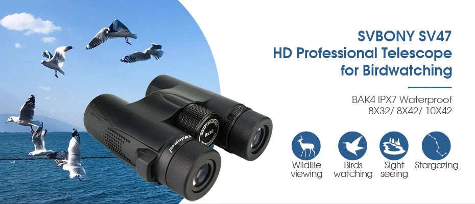 SVBONY SV47 Bird Watching Binoculars – Waterproof Outdoor Optics-8X42mm