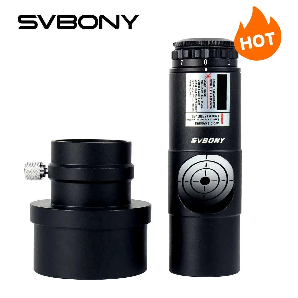 SVBONY Telescope Collimator with 2" Adapter for Newtonian Reflectors-Red Laser Collimator