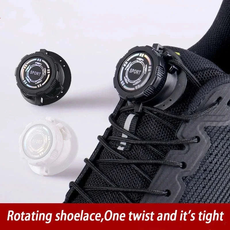 Swivel Buckle Automatic Shoelaces-Balck Sport / CHINA