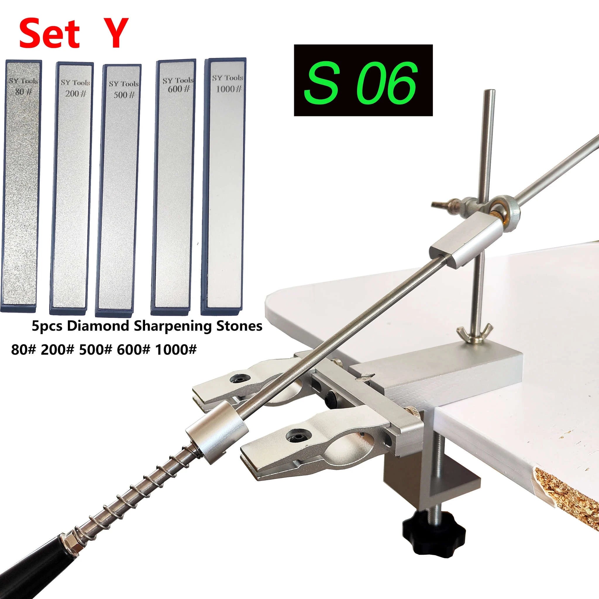 Sy Tools S09 Professional Knife Sharpener System-Set F / As Photo