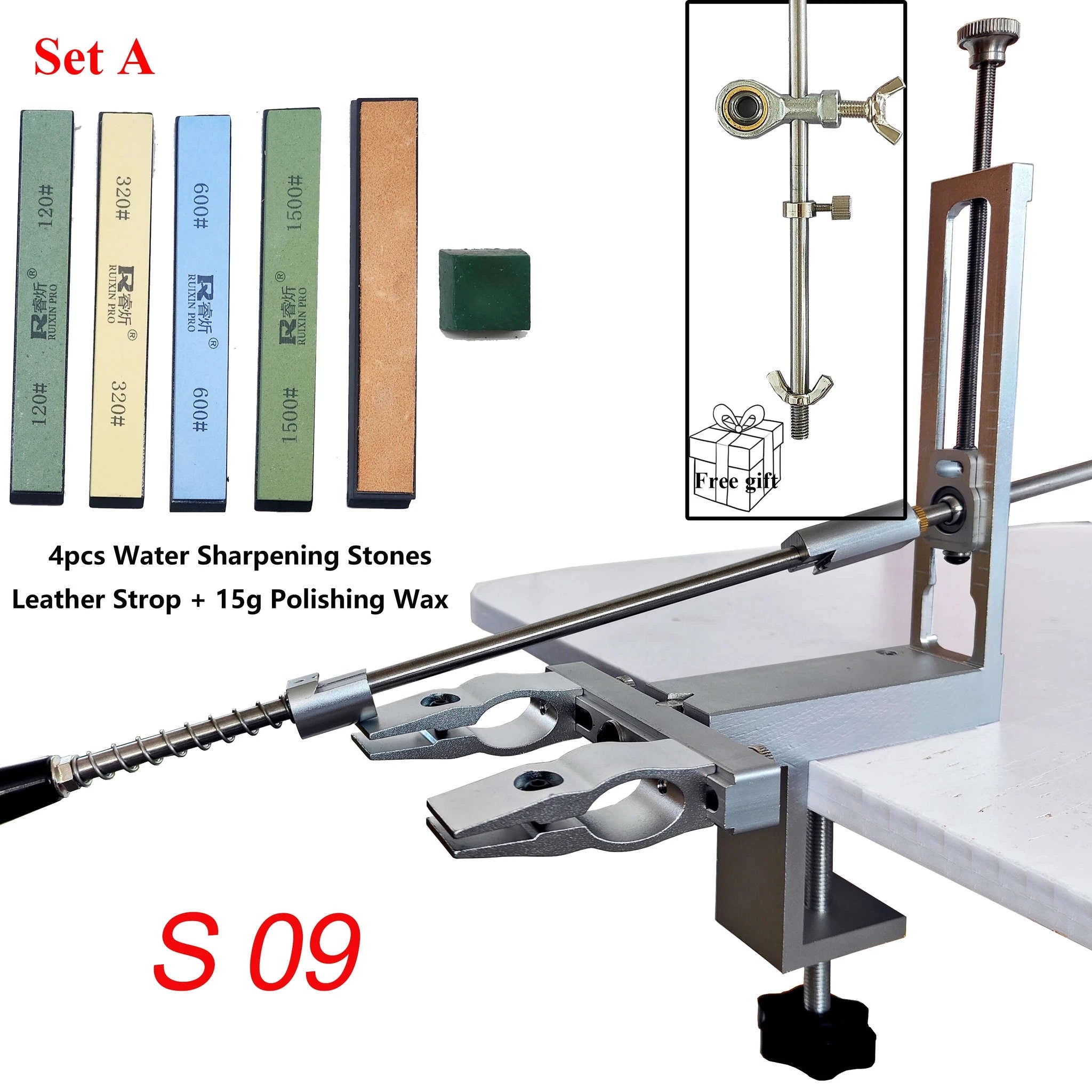 Sy Tools S09 Professional Knife Sharpener System-Set F / As Photo