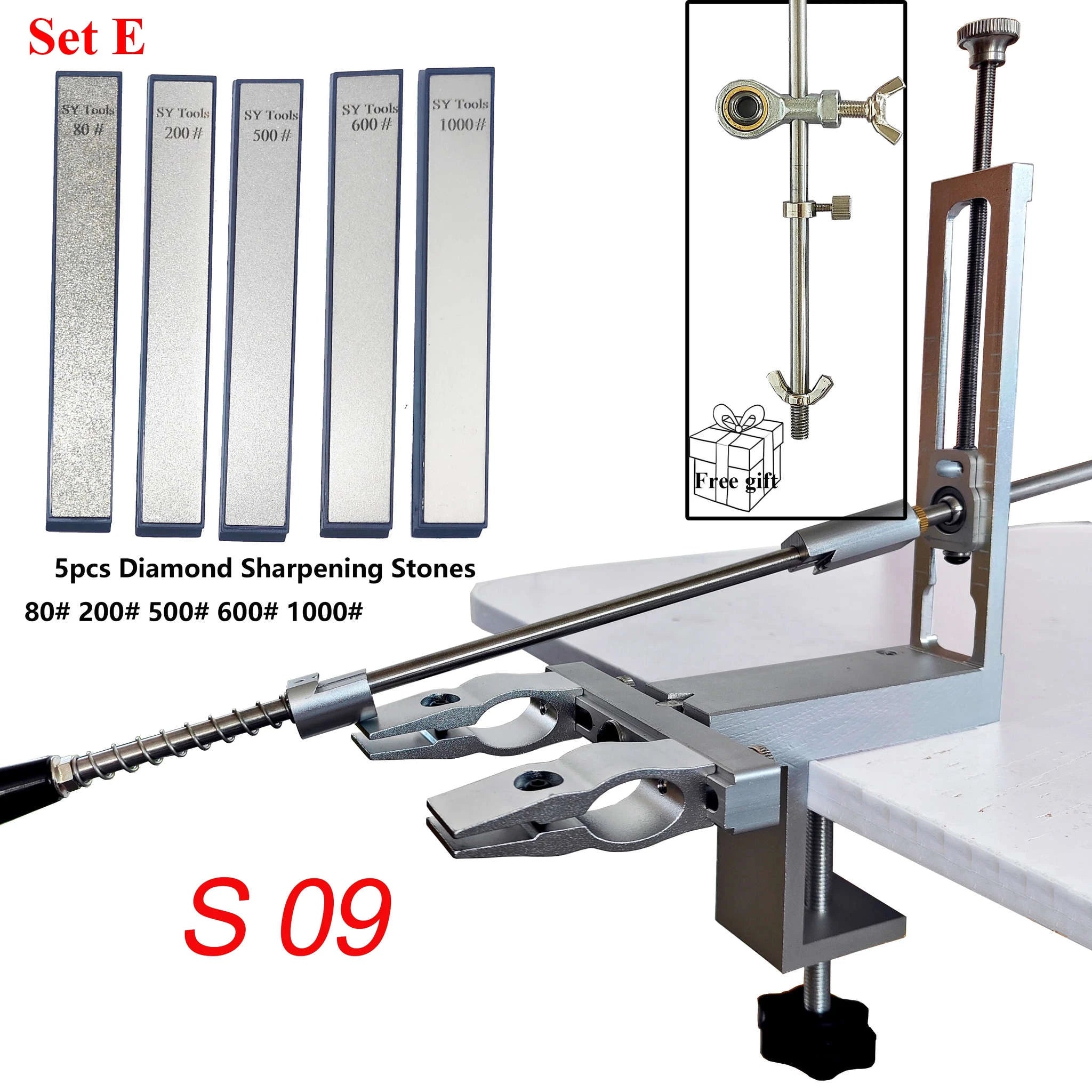 Sy Tools S09 Professional Knife Sharpener System-Set F / As Photo
