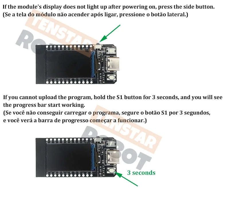 T-Display ESP32 Module with 1.14" LCD and WiFi/Bluetooth-CH9102F 16MB