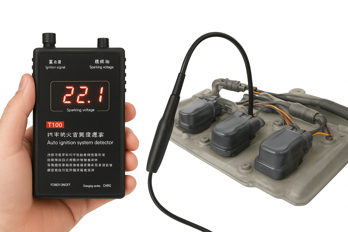 T100 Auto-Zündsystem-Detektor für 12V 24V Zündungssystem zum Testen des Zündsignals und der Zündspannung