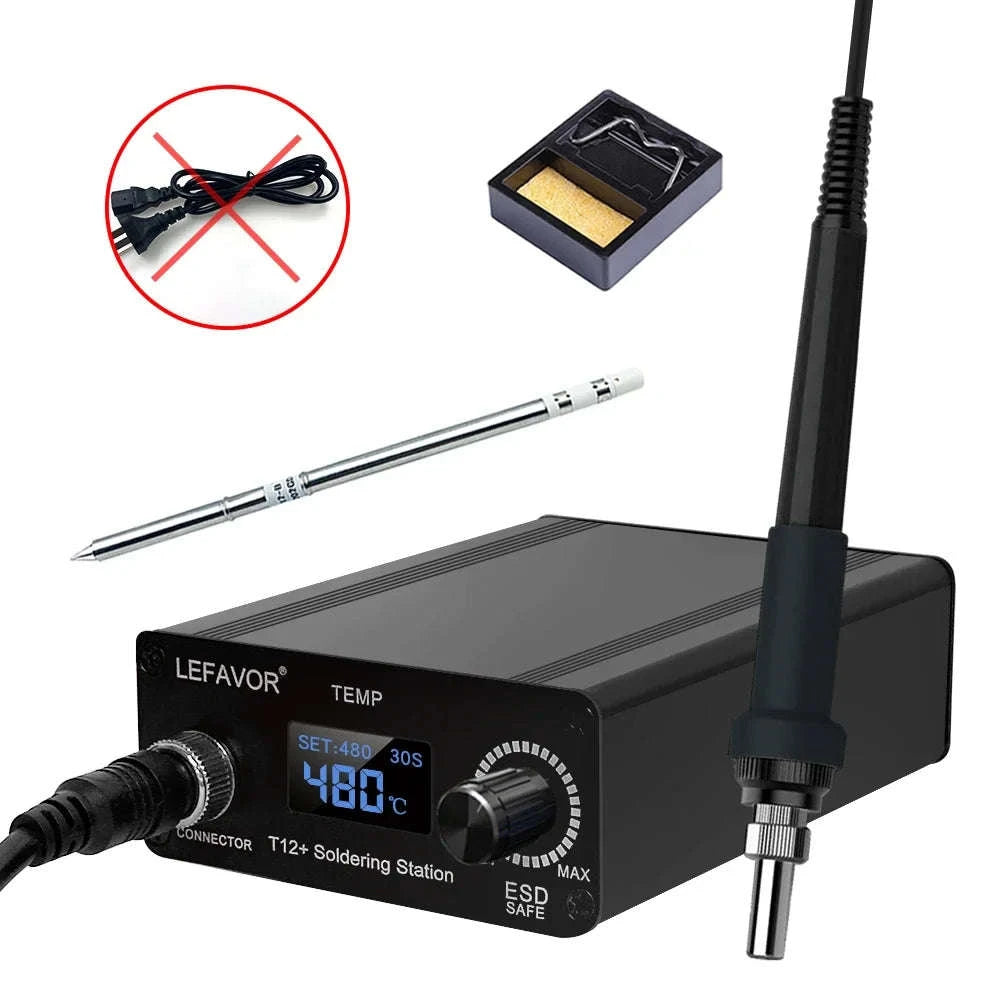 T12 75W Digital Soldering Iron Station-T12NEW SET1 / US