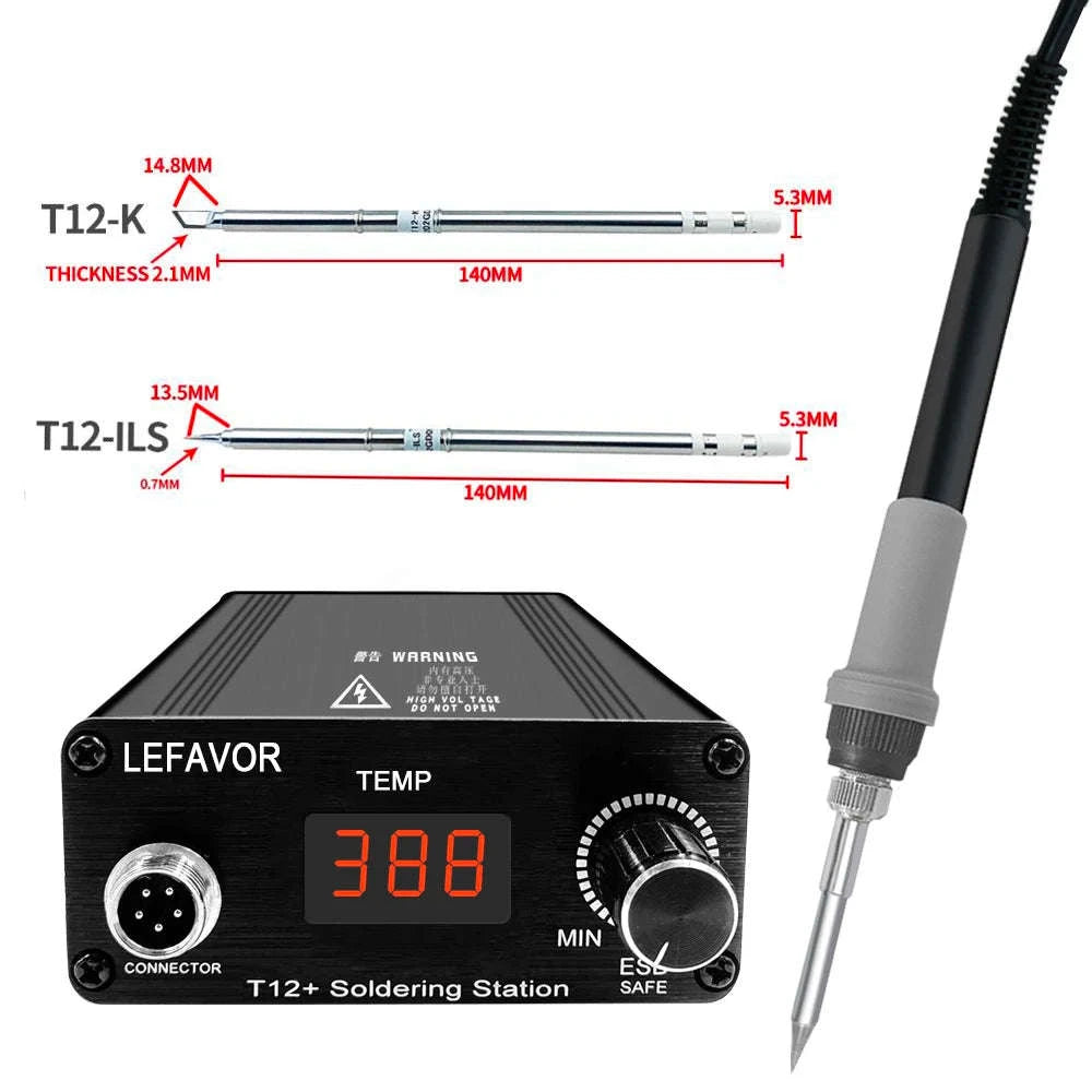 T12 75W Digital Soldering Iron Station-T12NEW SET1 / US