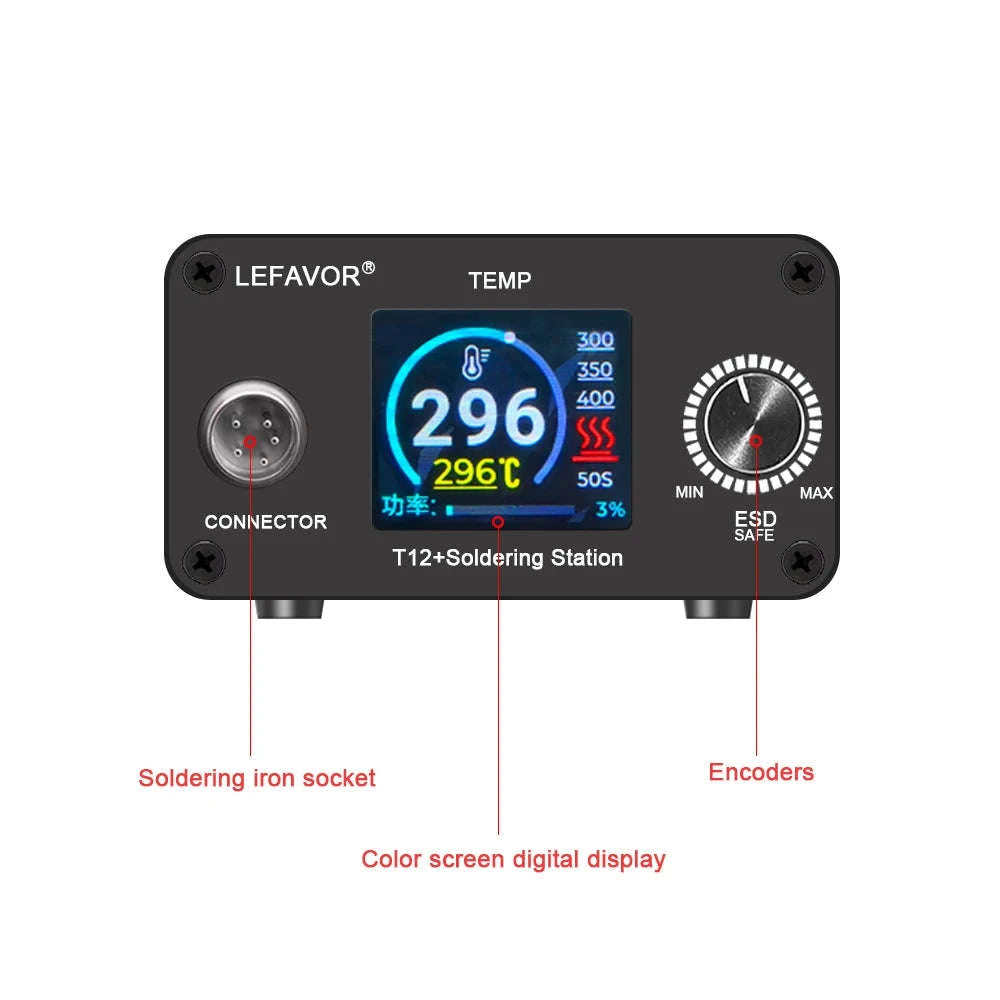 T12 75W Digital Soldering Iron Station-T12NEW SET1 / US