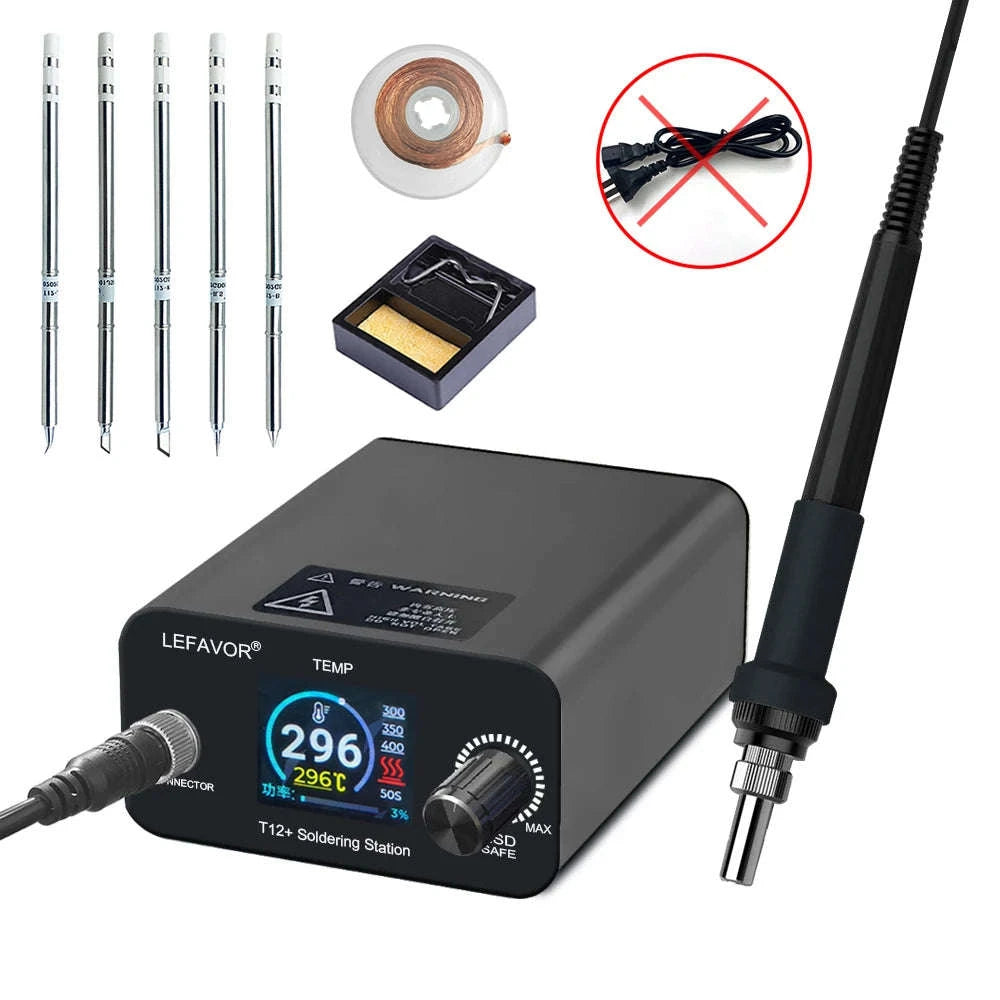 T12 75W Digital Soldering Iron Station-T12NEW SET1 / US