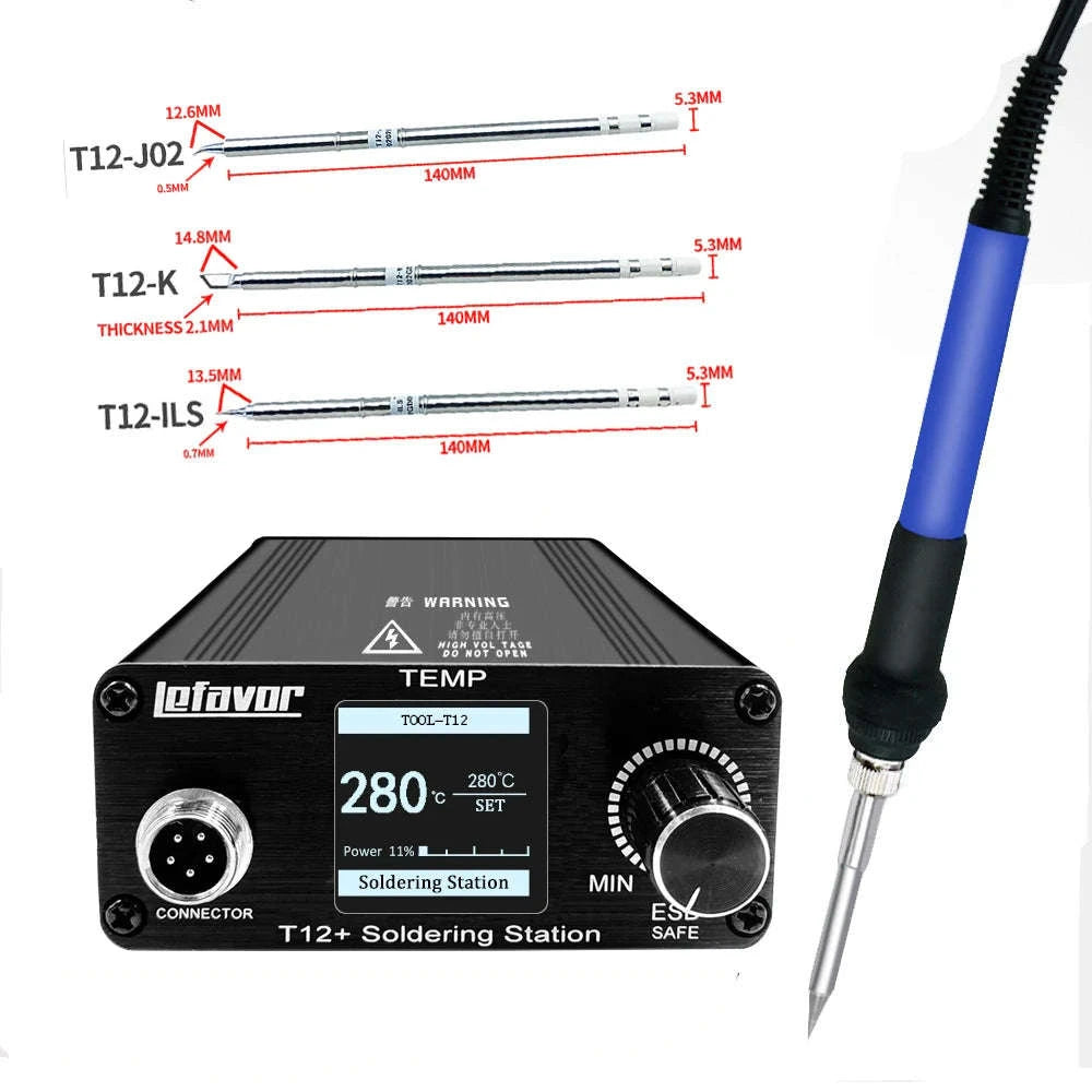 T12 75W Digital Soldering Iron Station-T12NEW SET1 / US