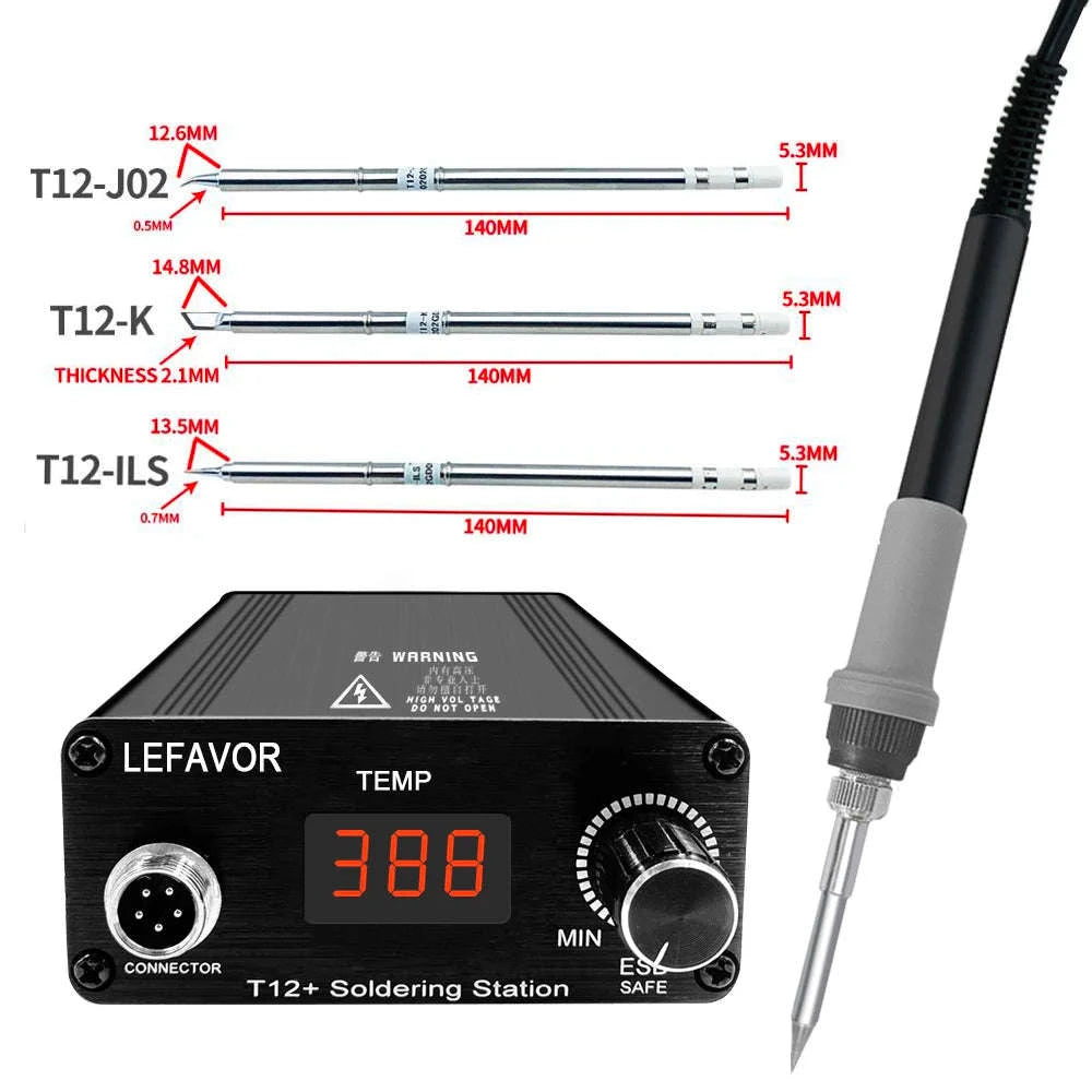 T12 75W Digital Soldering Iron Station-T12NEW SET1 / US