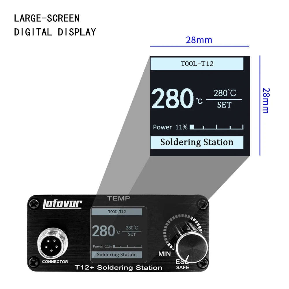T12 75W Digital Soldering Iron Station-T12NEW SET1 / US