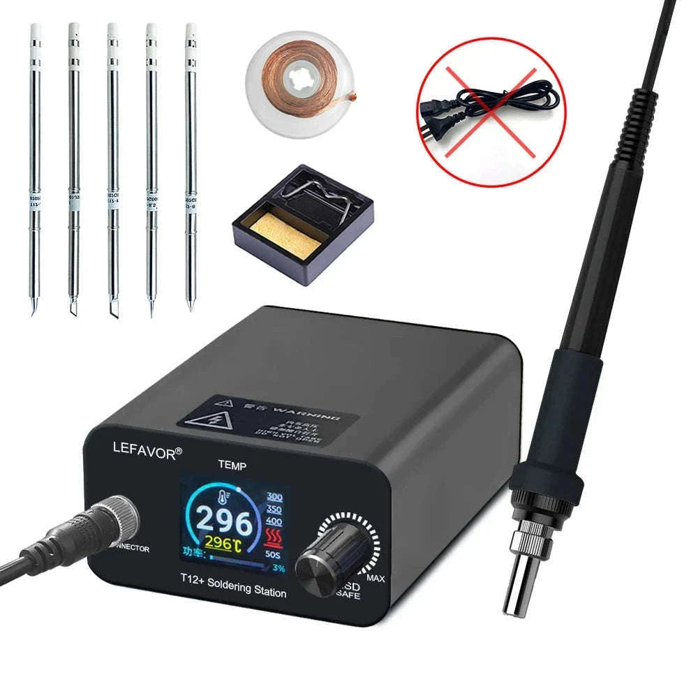 T12 75W Digital Soldering Iron Station with 150–450°C Control-T12NEW SET1 / US
