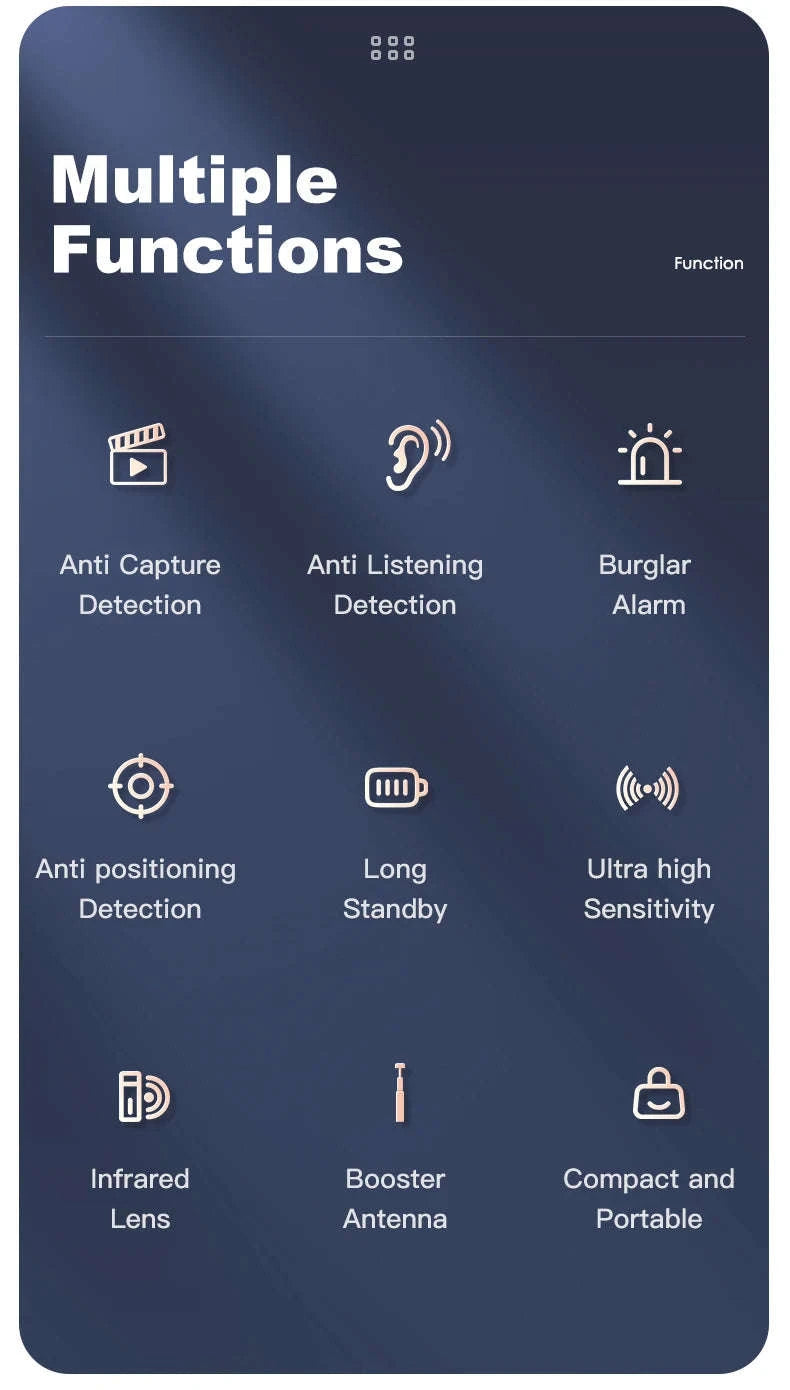 T15 Wireless Signal Detector Anti‑Surveillance Scanner-T15